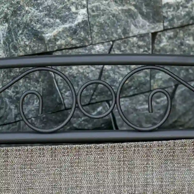 Fauteuils berçants d'extérieur avec table basse, balancelle à bascule 2 places pour patio avec toile respirante pour jardin, terrasse, porche