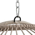 Fauteuil suspendu en rotin tressé PE en forme d'œuf, idéal pour le jardin, la terrasse et la détente en extérieur - 72 cm (L) x 103 cm (P) x 56 cm (H)