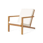 Ensemble table et chaises de jardin Liah, bois d'acacia brun, polyester crème