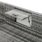 Ensemble de canapés d'extérieur 5 pièces en résine tressée PE, comprenant une table basse relevable et un canapé-lit. Ce mobilier de jardin comprend une table basse et un canapé-lit.
