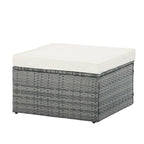 Ensemble de canapés d'extérieur 5 pièces en résine tressée PE, comprenant une table basse relevable et un canapé-lit. Ce mobilier de jardin comprend une table basse et un canapé-lit.