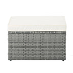 Ensemble de canapés d'extérieur 5 pièces en résine tressée PE, comprenant une table basse relevable et un canapé-lit. Ce mobilier de jardin comprend une table basse et un canapé-lit.