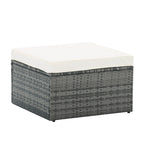 Ensemble de canapés d'extérieur 5 pièces en résine tressée PE, comprenant une table basse relevable et un canapé-lit. Ce mobilier de jardin comprend une table basse et un canapé-lit.