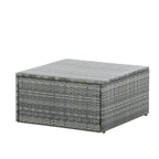 Ensemble de canapés d'extérieur 5 pièces en résine tressée PE, comprenant une table basse relevable et un canapé-lit. Ce mobilier de jardin comprend une table basse et un canapé-lit.