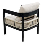 Ensemble de mobilier de jardin 4 pièces, ensemble de conversation pour patio résistant aux intempéries avec coussins résistants, canapé, fauteuil et table basse
