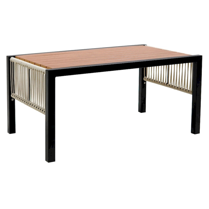 Ensemble de mobilier de jardin 4 pièces, ensemble de conversation pour patio résistant aux intempéries avec coussins résistants, canapé, fauteuil et table basse