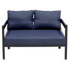 Ensemble de mobilier de jardin 4 pièces, ensemble de conversation pour patio résistant aux intempéries avec coussins résistants, canapé, fauteuil et table basse