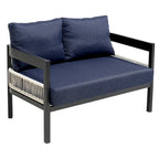 Ensemble de mobilier de jardin 4 pièces, ensemble de conversation pour patio résistant aux intempéries avec coussins résistants, canapé, fauteuil et table basse