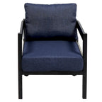 Ensemble de mobilier de jardin 4 pièces, ensemble de conversation pour patio résistant aux intempéries avec coussins résistants, canapé, fauteuil et table basse