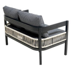 Ensemble de mobilier de jardin 4 pièces, ensemble de conversation pour patio résistant aux intempéries avec coussins résistants, canapé, fauteuil et table basse