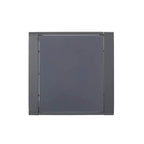 Table basse carrée de billard, table d'appoint d'extérieur, structure en aluminium, plateau en verre trempé dépoli