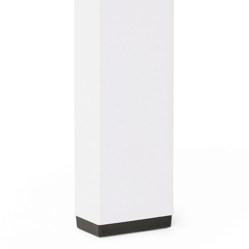 Table basse carrée de billard, table d'appoint d'extérieur, structure en aluminium, plateau en verre trempé dépoli