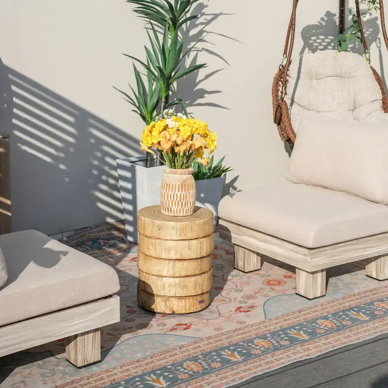 Ensemble de canapé de patio en aluminium 3 pièces avec table basse