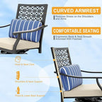 Ensemble de 2 tabourets de bar pivotants hauts d'extérieur, chaises de bar avec coussin d'assise pour terrasse et jardin.