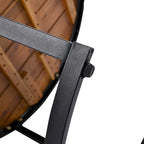 Ensemble de canapé d'angle d'extérieur 6 pièces avec tables basses gigognes