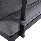 Ensemble de canapé d'angle d'extérieur 6 pièces avec tables basses gigognes