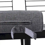 Ensemble de canapé d'angle d'extérieur 6 pièces avec tables basses gigognes