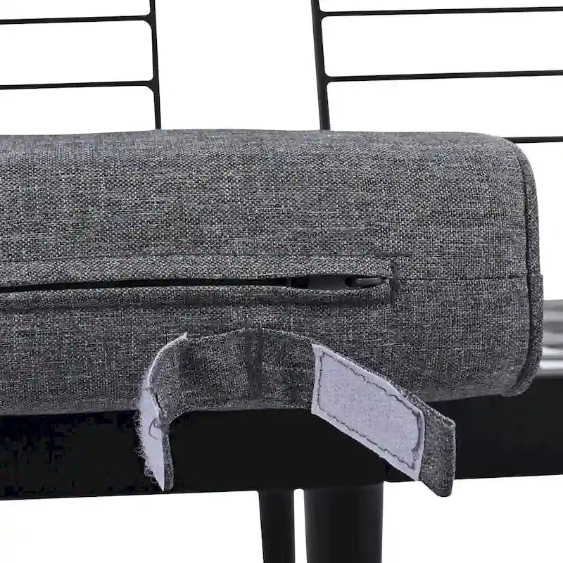 Ensemble de canapé d'angle d'extérieur 6 pièces avec tables basses gigognes