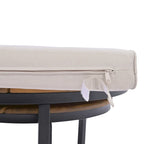 Ensemble de canapé d'angle d'extérieur 6 pièces avec tables basses gigognes