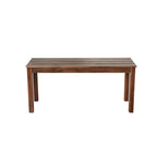 Ensemble table et chaises d'extérieur en bois d'acacia avec 4 chaises et un banc, mobilier de patio 6 pièces adapté aux patios 7 pièces