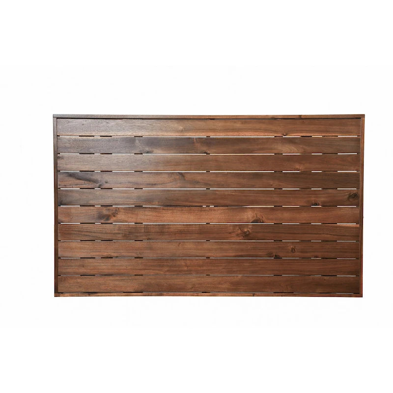 Ensemble table et chaises d'extérieur en bois d'acacia avec 4 chaises et un banc, mobilier de patio 6 pièces adapté aux patios 7 pièces