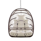 Fauteuil suspendu hamac en forme de panier œuf sans support, intérieur/extérieur