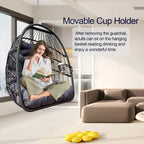 Fauteuil suspendu hamac en forme de panier œuf sans support, intérieur/extérieur