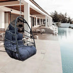 Fauteuil suspendu hamac en forme de panier œuf sans support, intérieur/extérieur