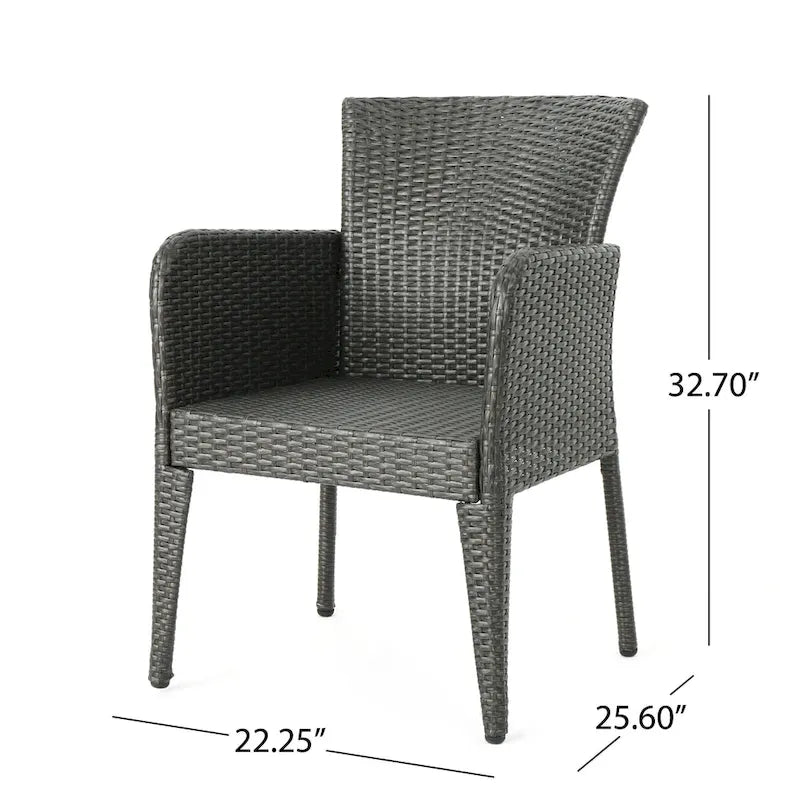 Chaise de salle à manger d'extérieur élégante et durable