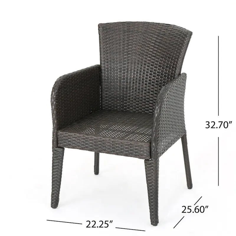 Chaise de salle à manger d'extérieur élégante et durable