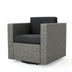 Chaise de patio pivotante d'extérieur confortable et flexible avec coussins