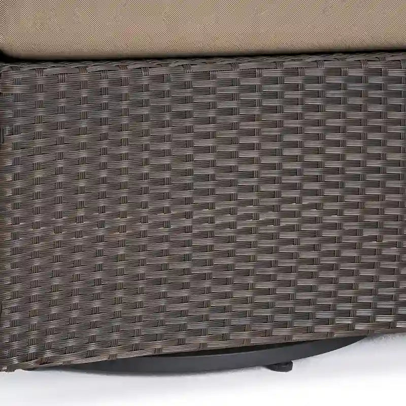 Chaise de patio pivotante d'extérieur confortable et flexible avec coussins
