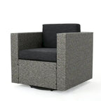 Chaise de patio pivotante d'extérieur confortable et flexible avec coussins