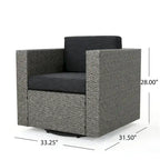 Chaise de patio pivotante d'extérieur confortable et flexible avec coussins