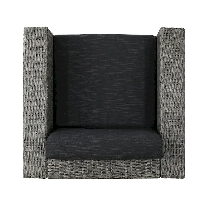 Chaise de patio pivotante d'extérieur confortable et flexible avec coussins