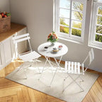 Ensemble table et chaises de patio extérieur pour appartements, véranda et piscine