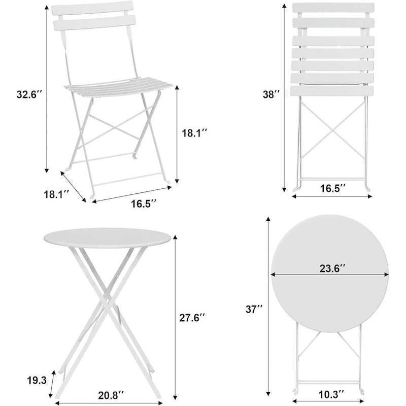 Ensemble table et chaises de patio extérieur pour appartements, véranda et piscine