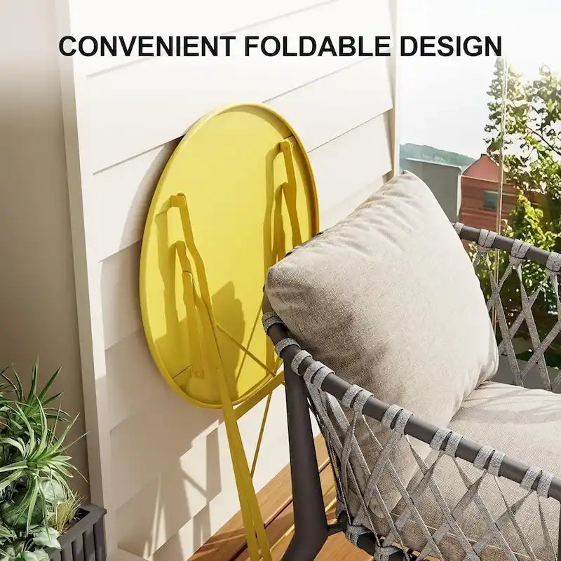 Ensemble table et chaises de patio extérieur pour appartements, véranda et piscine