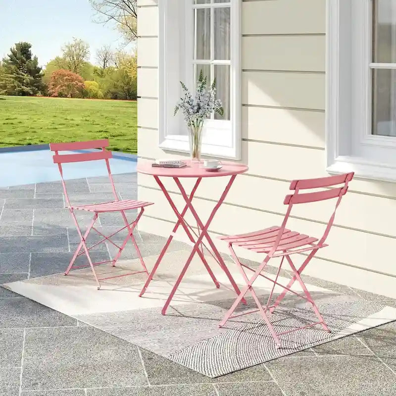Ensemble table et chaises de patio extérieur pour appartements, véranda et piscine