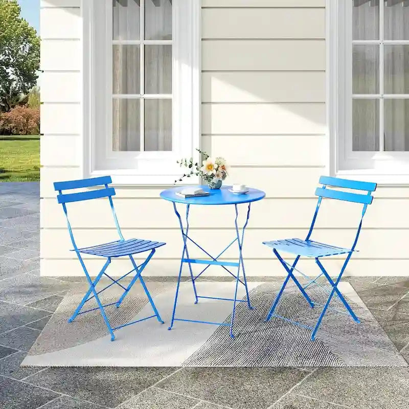 Ensemble table et chaises de patio extérieur pour appartements, véranda et piscine