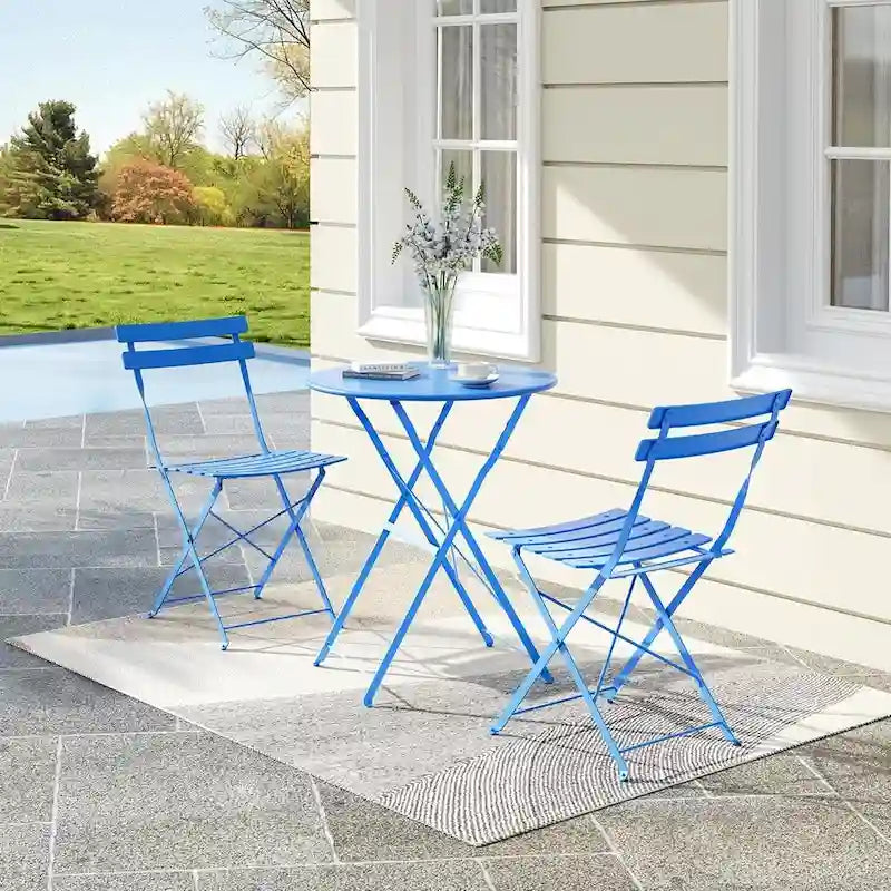 Ensemble table et chaises de patio extérieur pour appartements, véranda et piscine