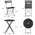 Ensemble table et chaises de patio extérieur pour appartements, véranda et piscine