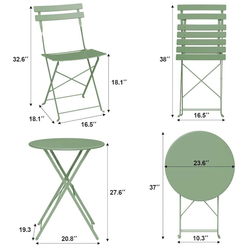 Ensemble table et chaises de patio extérieur pour appartements, véranda et piscine