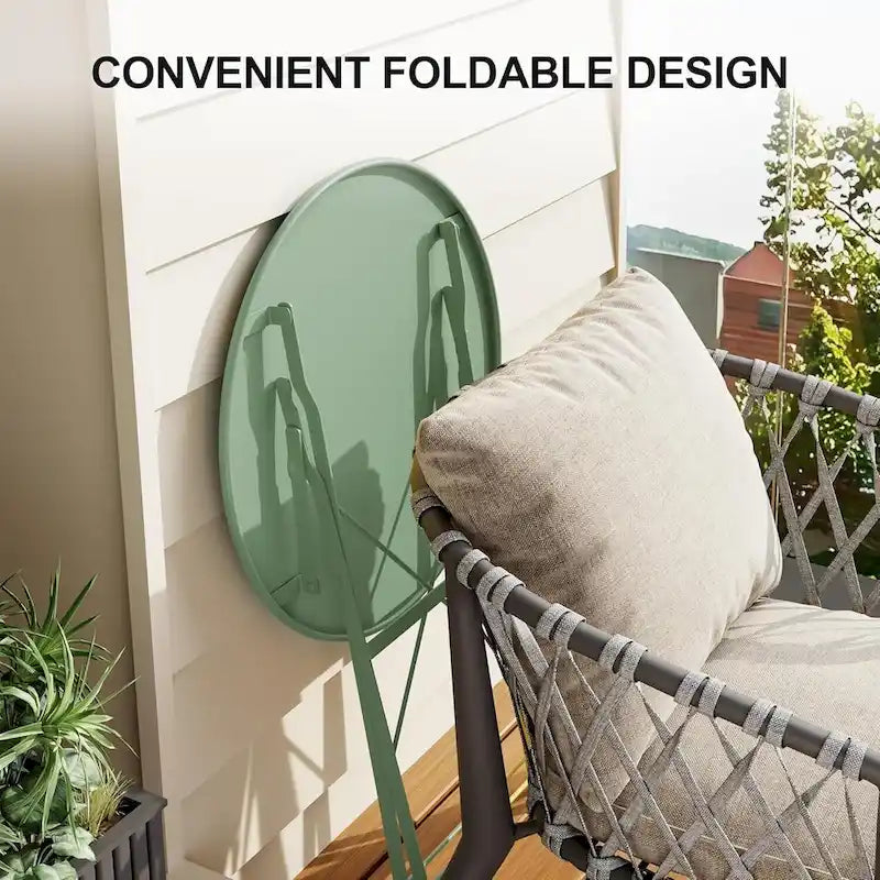 Ensemble table et chaises de patio extérieur pour appartements, véranda et piscine