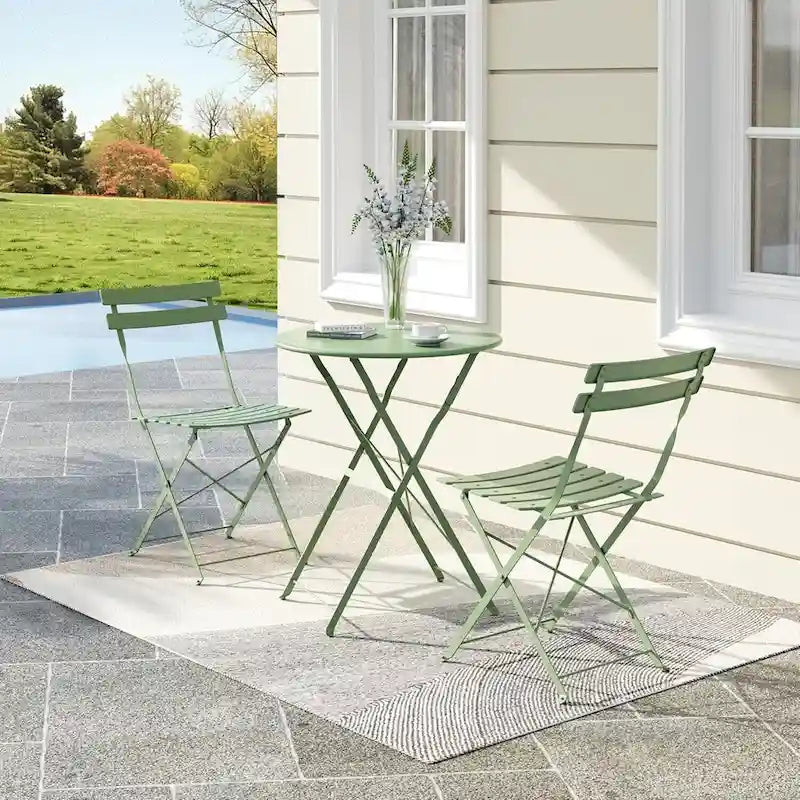 Ensemble table et chaises de patio extérieur pour appartements, véranda et piscine
