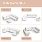Ensemble de canapés d'angle d'extérieur avec coussins pour une conversation conviviale