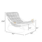 Fauteuil à bascule moderne d'intérieur/extérieur avec coussin