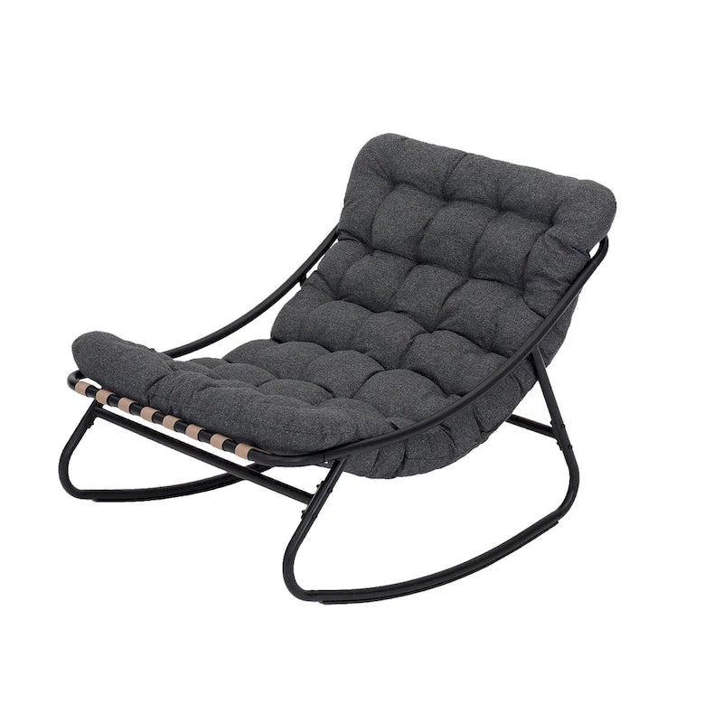 Fauteuil à bascule moderne d'intérieur/extérieur avec coussin