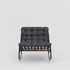 Fauteuil à bascule moderne d'intérieur/extérieur avec coussin