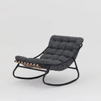 Fauteuil à bascule moderne d'intérieur/extérieur avec coussin